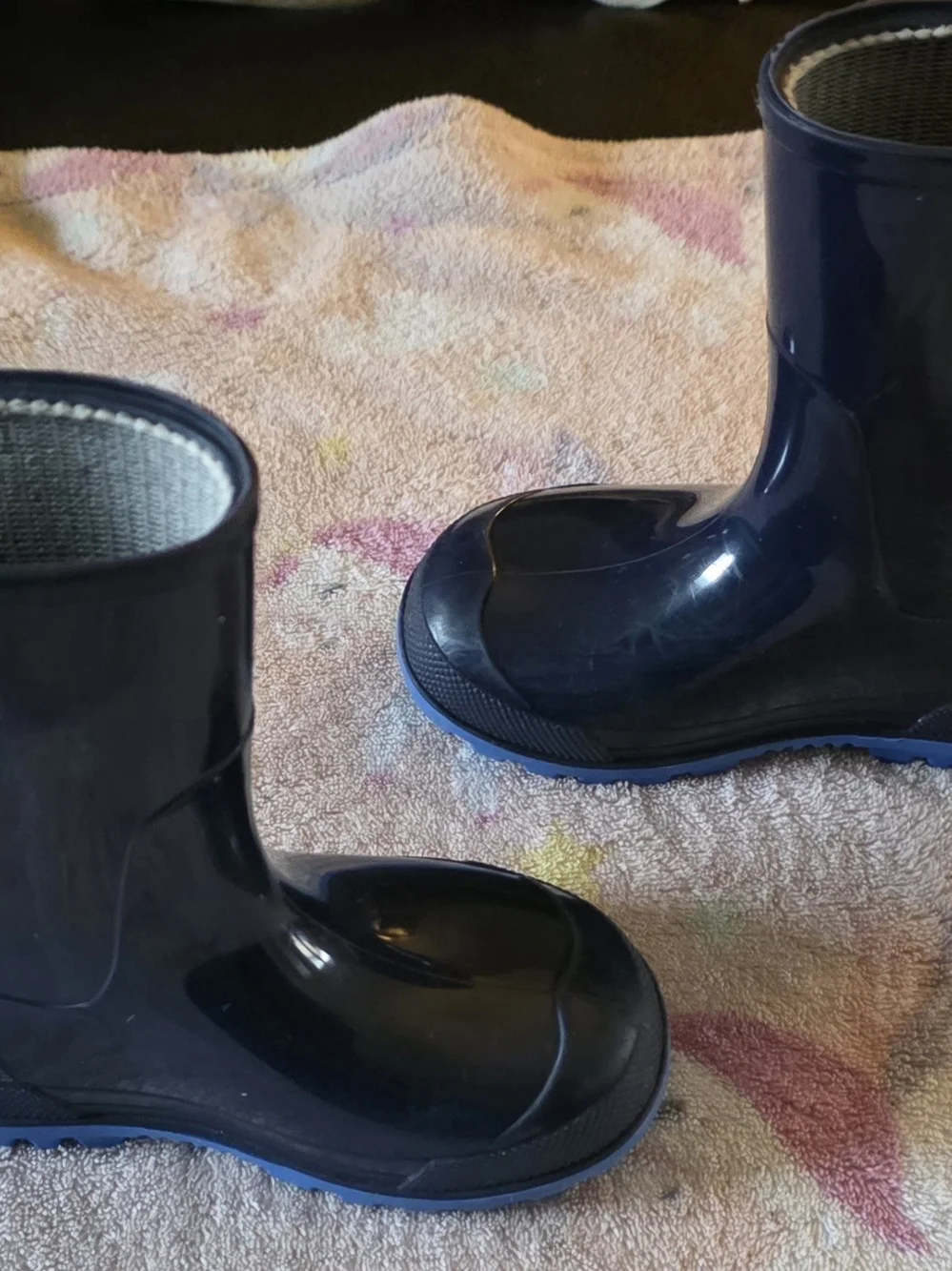 Kids Navy Blue Waterproof Rain Boots